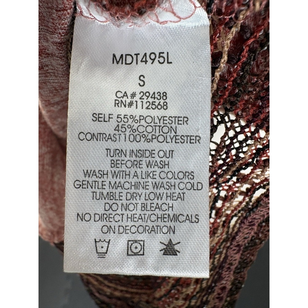 Miss Me Embroidered Crochet Tee 3/4 Sleeve Y2K 90's Embellished Size Small Cross - Picture 4 of 5